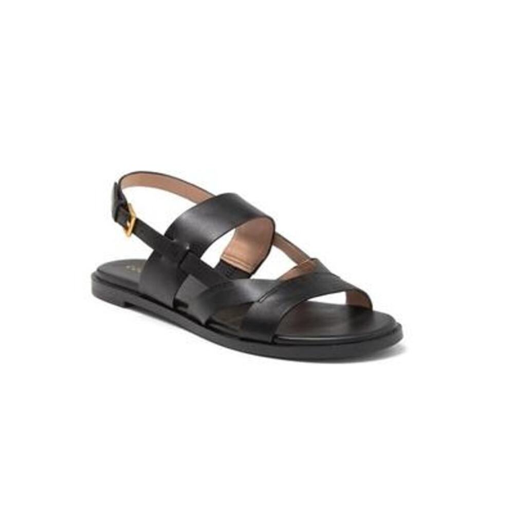 NWT Cole Haan Women's Flat Sandal Black Leather 5 US - Picture 4 of 6